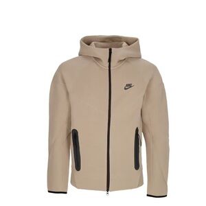 Nike Tech Fleece Full Zip Hoodie Jacket Beige Mens Medium